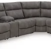 Next-Gen Durapella 5-Piece Power Reclining Console Sectional