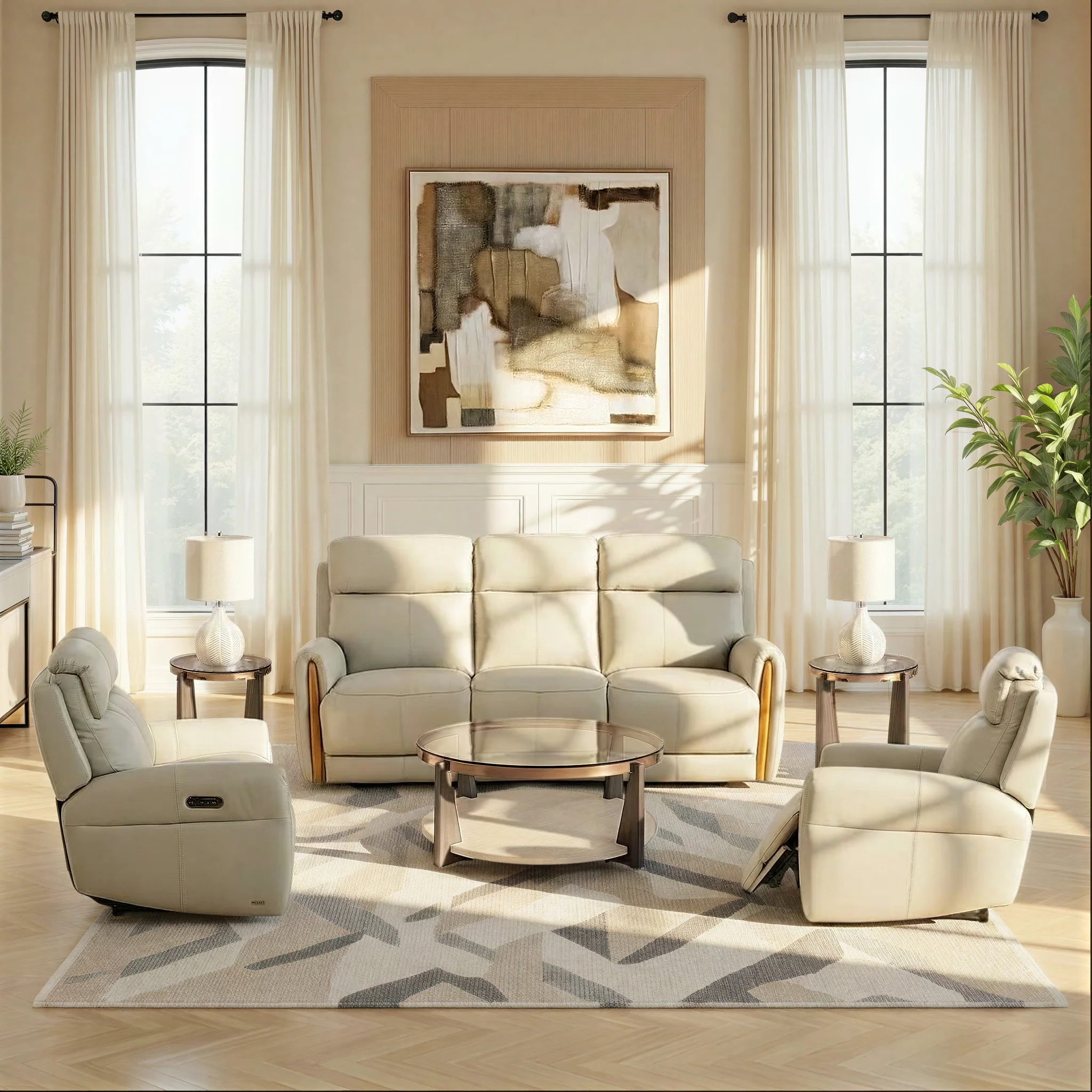 Yates Leather Power Reclining Sofa