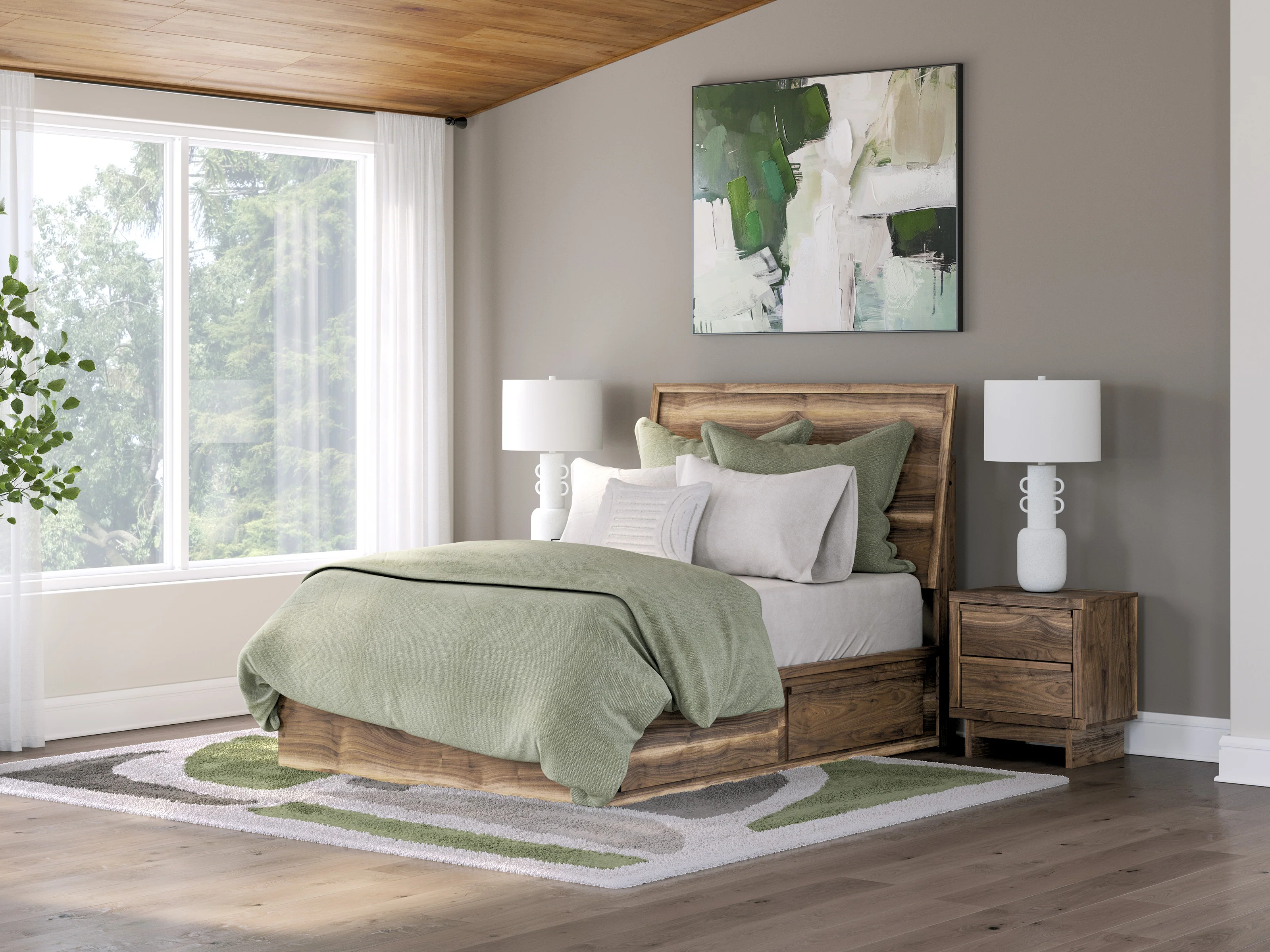 Zadilyn Panel Bed with Double Side Storage