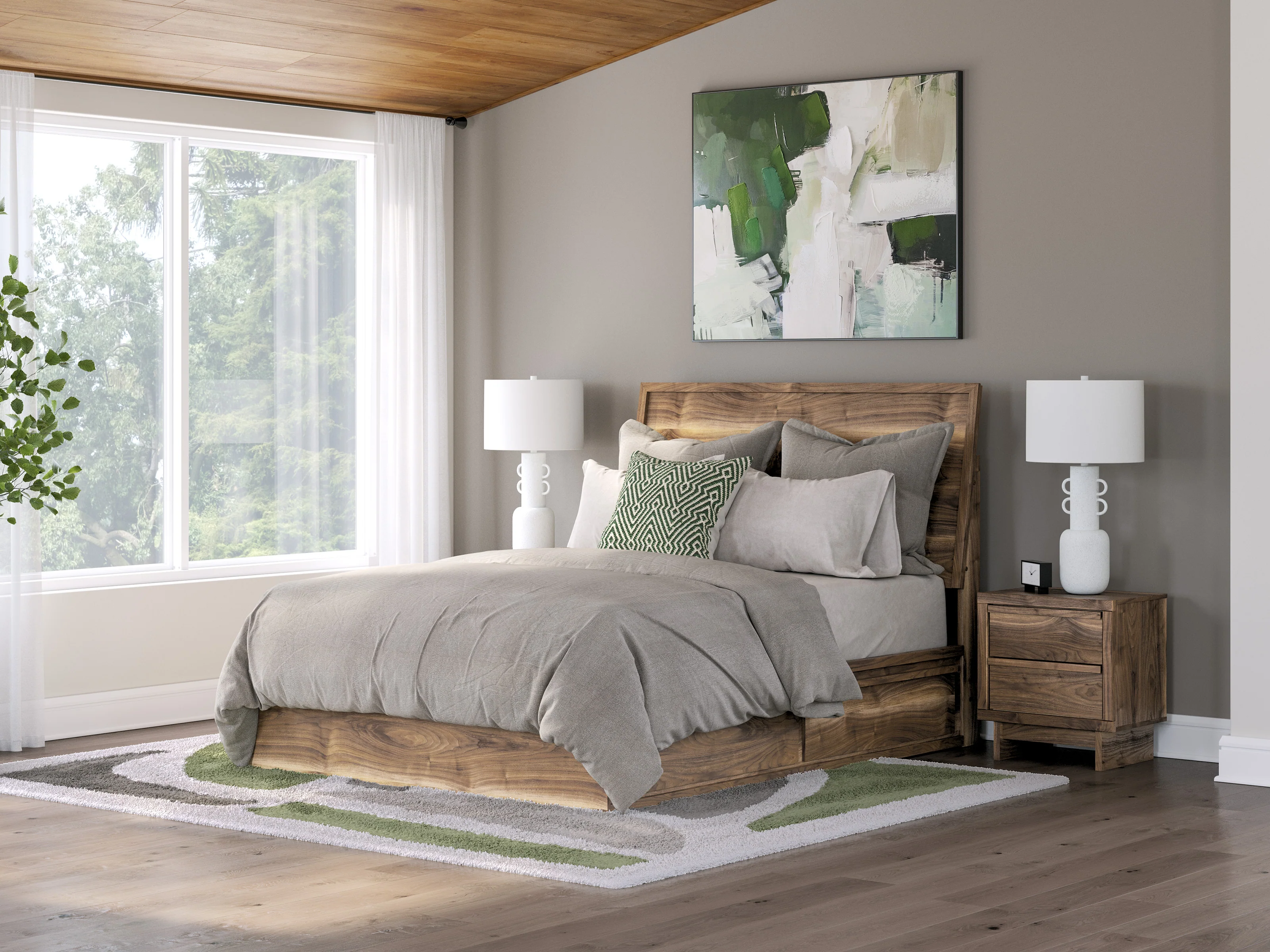 Zadilyn Panel Bed with Double Side Storage