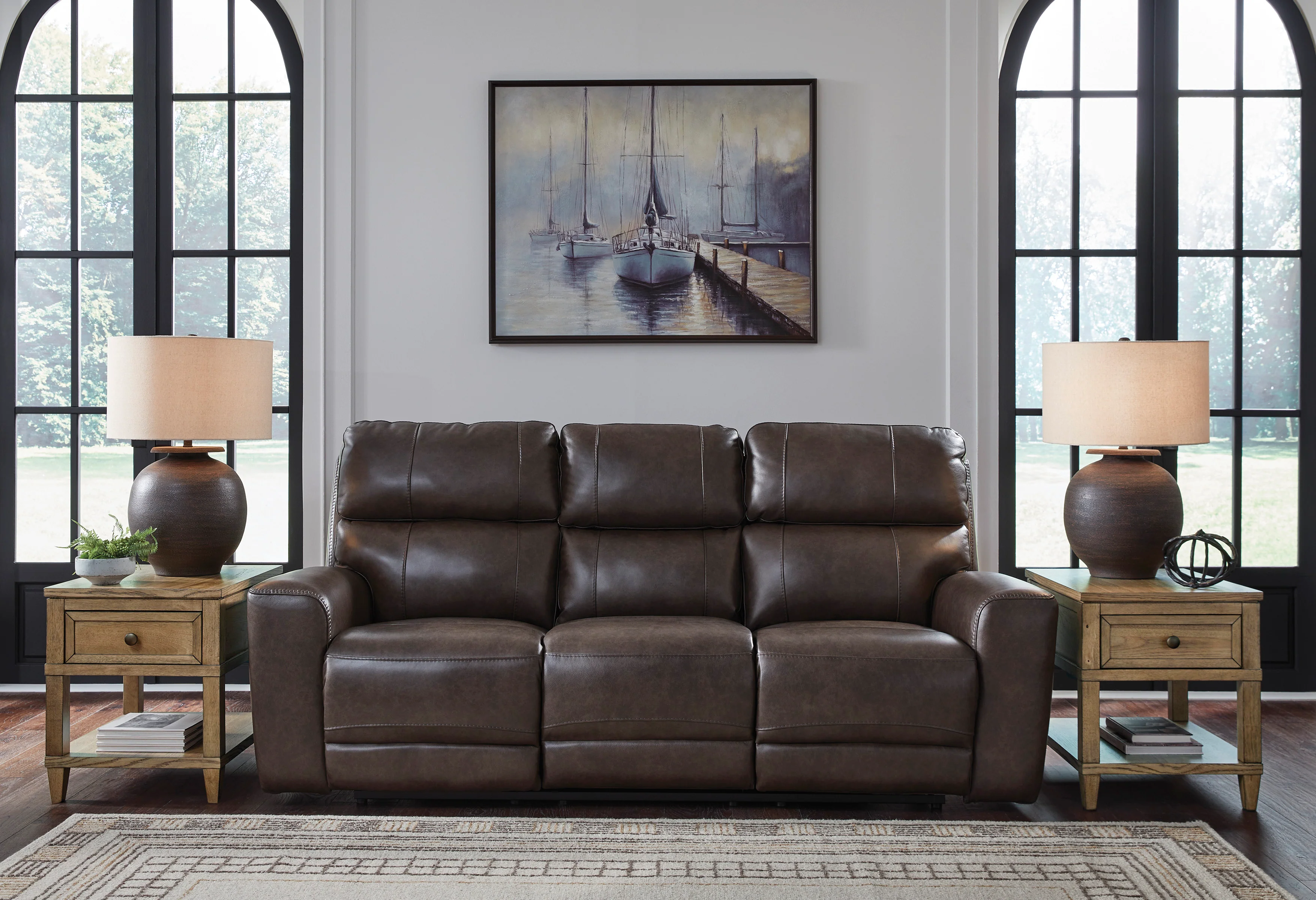 4200-beadel-leather-power-reclining-sofa-with-drop-down-table-1.webp Beadel Leather Power Reclining Sofa with Drop Down Table