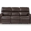 Beadel Leather Power Reclining Sofa with Drop Down Table