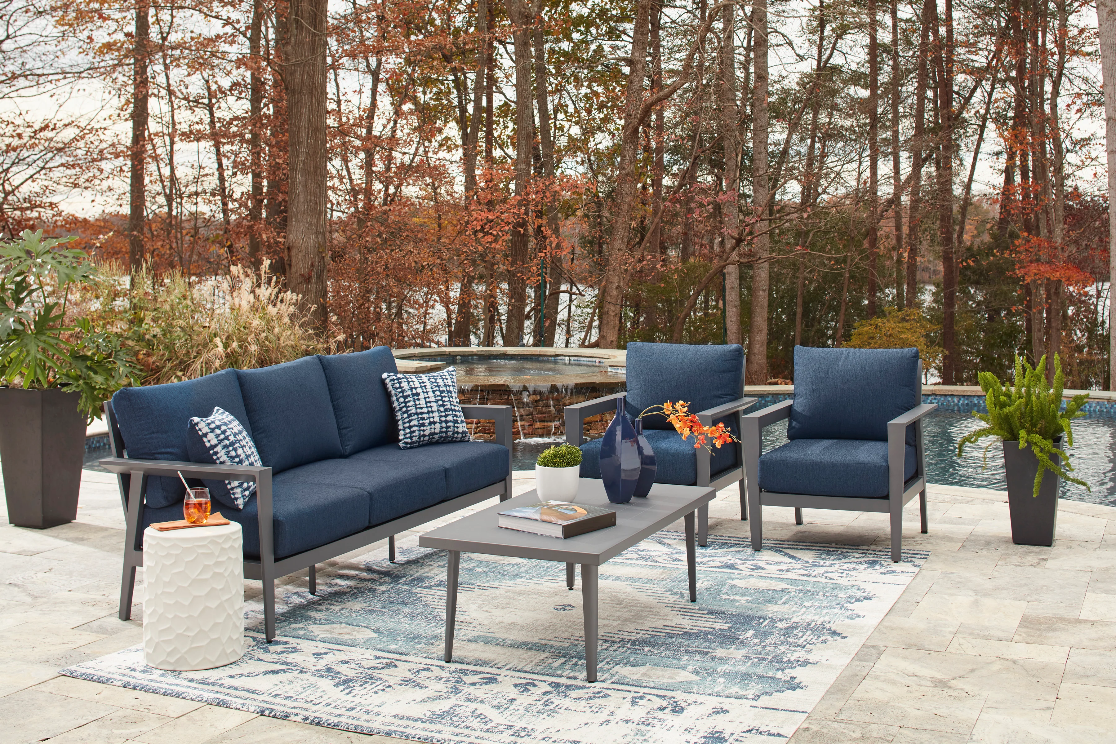 Ashley Gali 4-Piece Outdoor Patio Seating Set