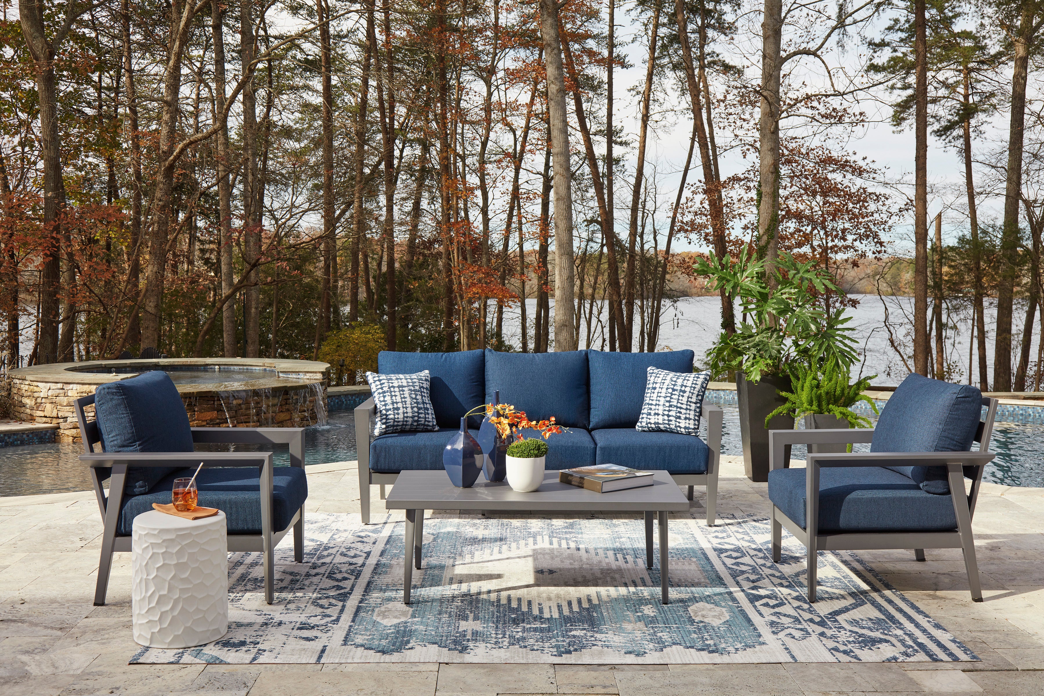 Ashley Gali 4-Piece Outdoor Patio Seating Set