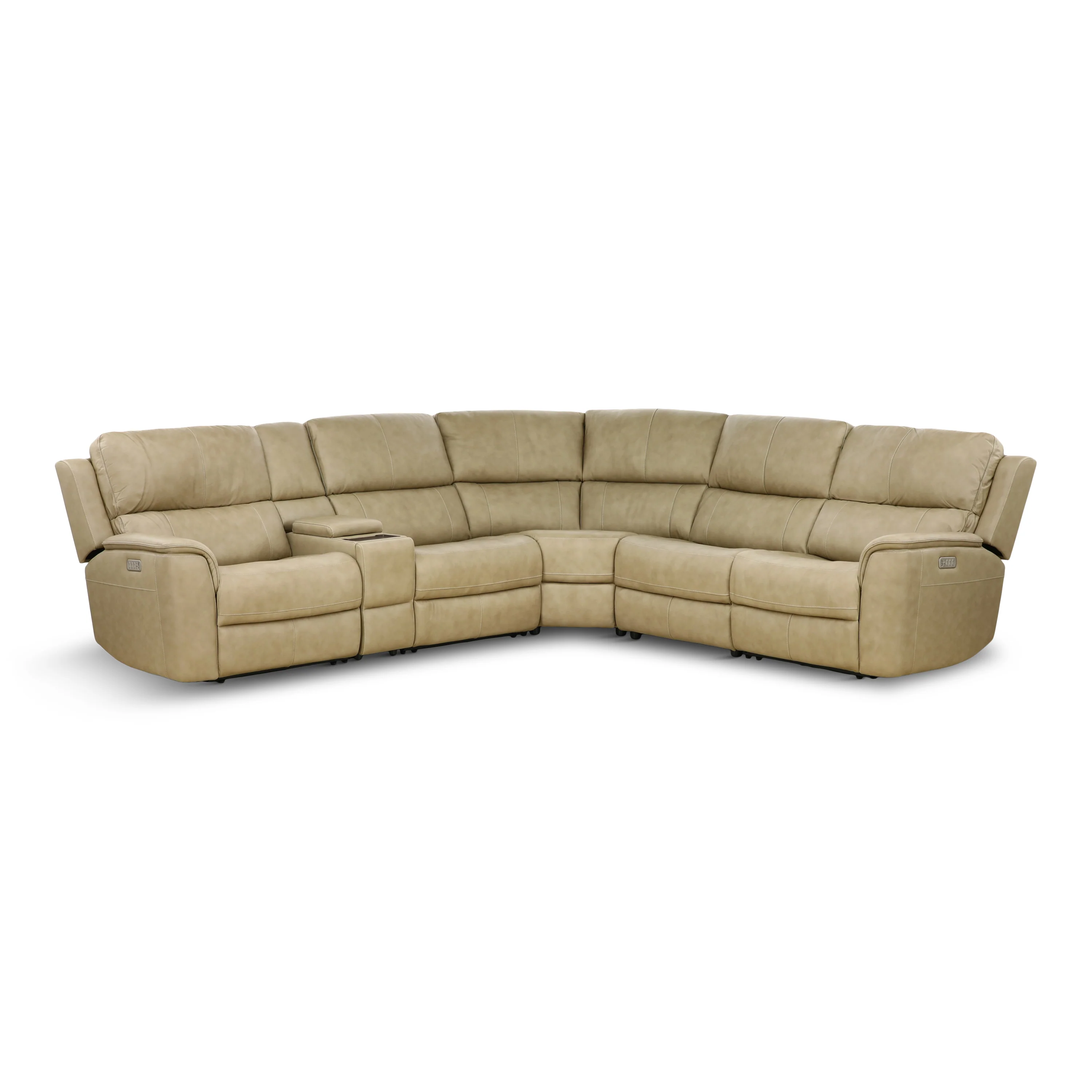Flexsteel Karson 6-Piece Power Reclining Leather Sectional
