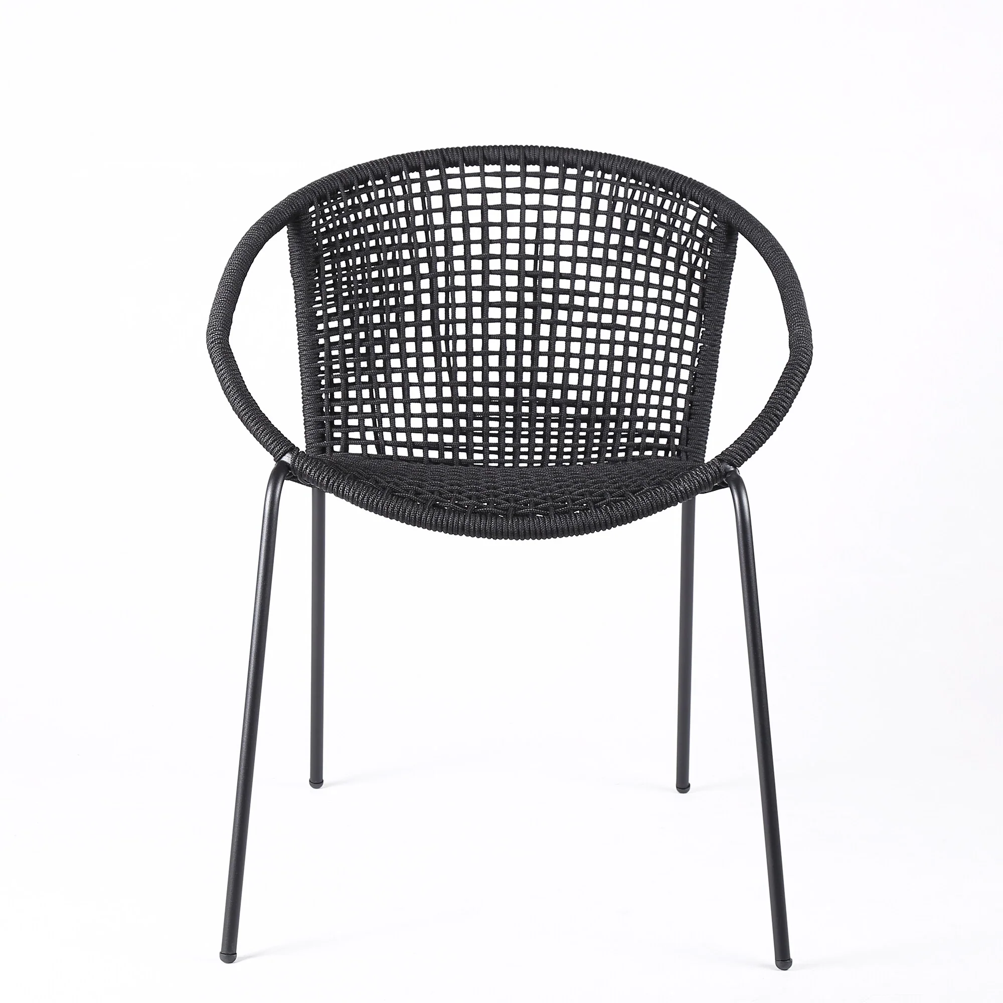 Snack Indoor/Outdoor Stackable Steel Dining Chair (Set of 2)