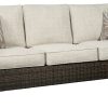Ashley Paradise Trail Outdoor Patio Sofa with Cushion