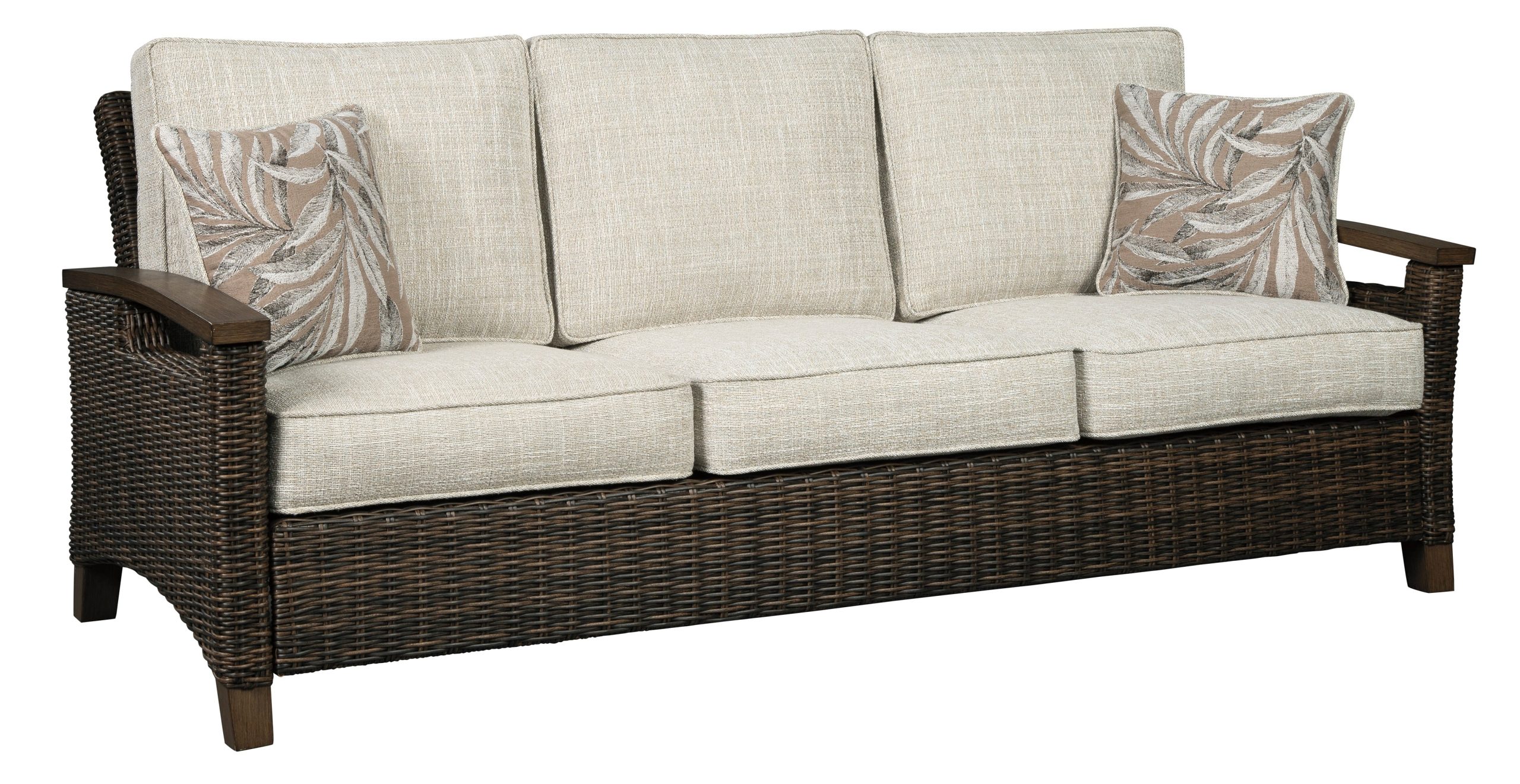 Ashley Paradise Trail Outdoor Patio Sofa with Cushion