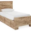 Hyanna Panel Bed with 1 Side Storage