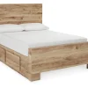Hyanna Panel Bed with 1 Side Storage