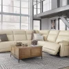 Double Deal 5-Piece Leather Power Reclining Sectional
