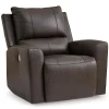 Boxmere Leather Power Rocker Recliner