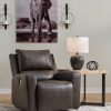 Boxmere Leather Power Rocker Recliner