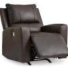 Boxmere Leather Power Rocker Recliner