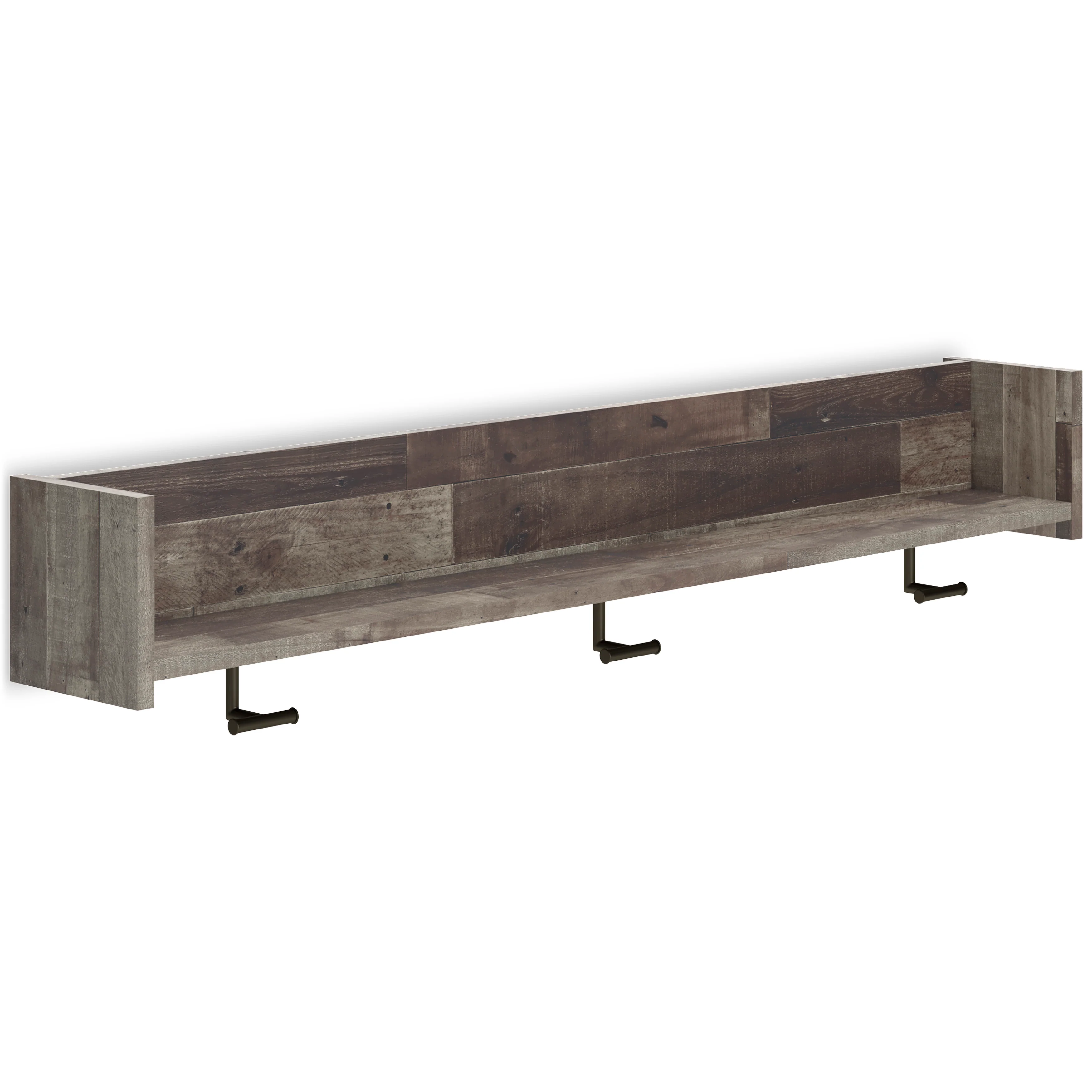 Neilsville Wall Mounted Coat Rack with Shelf and 3 Hooks