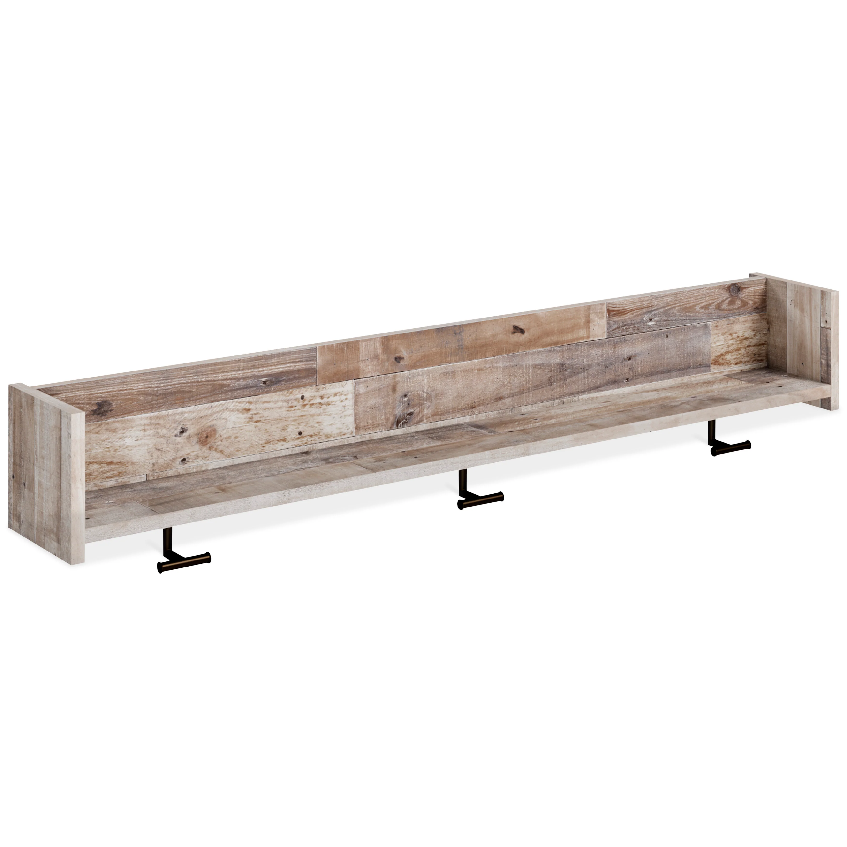 Neilsville Wall Mounted Coat Rack with Shelf and 3 Hooks