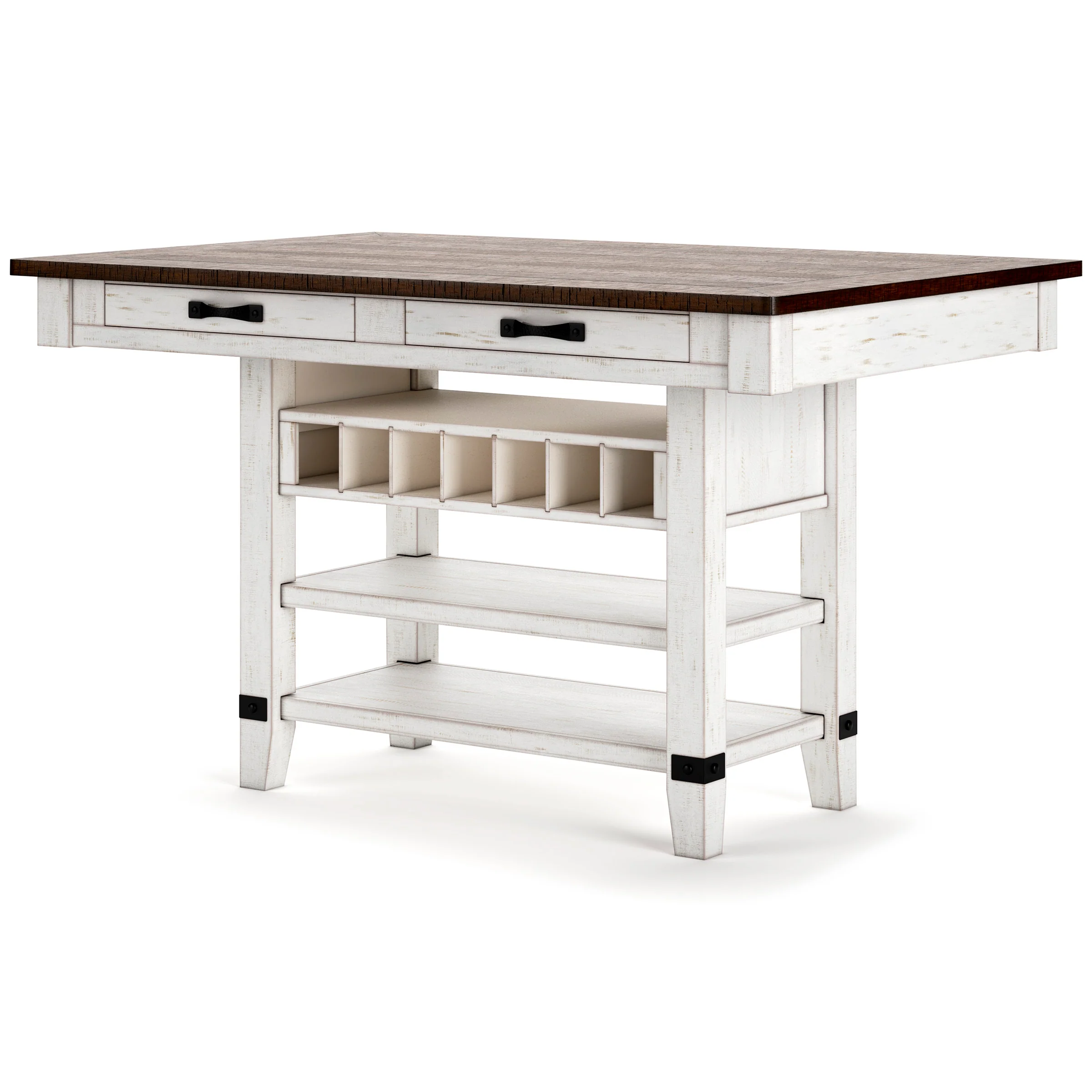 Valebeck Rectangle Counter Height Storage Dining Table
