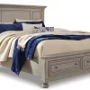 Lettner California King Panel Bed with 2 Storage Drawers
