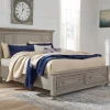 Lettner King Panel Bed with 2 Storage Drawers