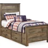 Trinell Twin Panel Bed with 2 Storage Drawers
