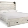 Cambeck King Panel Bed with 2 Storage Drawers