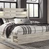 Cambeck King Panel Bed with 2 Storage Drawers and 2 Cubbies