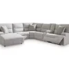 Acklen Place Left-Facing 6-Piece Power Reclining Sectional with Chaise