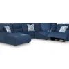 Acklen Place Left-Facing 6-Piece Power Reclining Sectional with Chaise