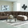 Top Tier Right-Facing 6-Piece Reclining Console Sectional with Chaise