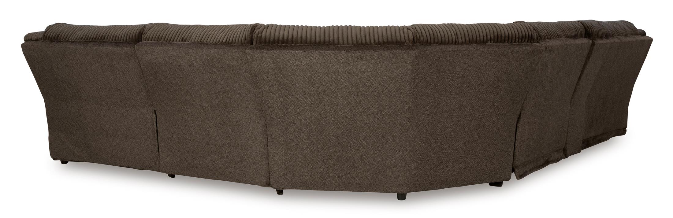 Top Tier Right-Facing 6-Piece Reclining Console Sectional with Chaise