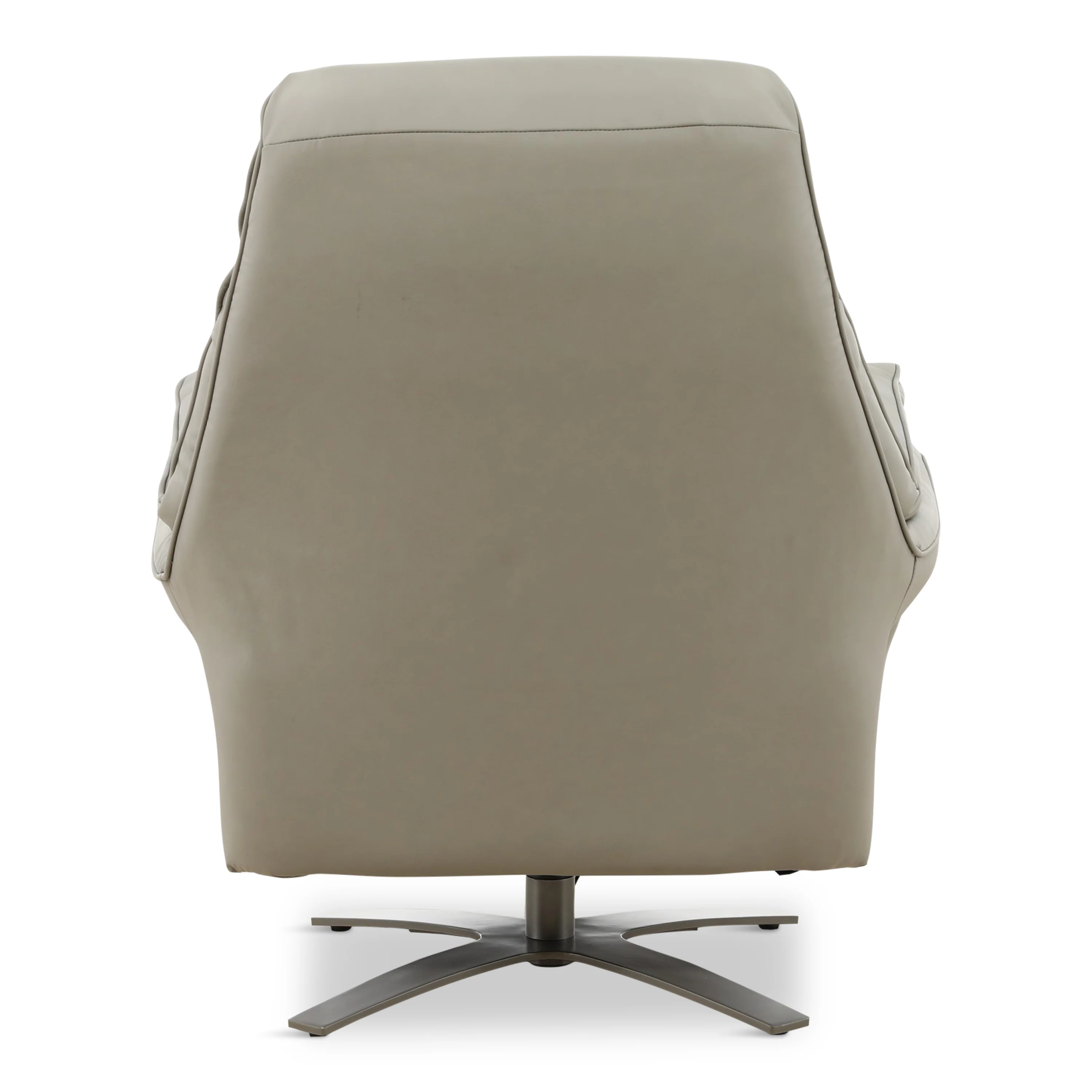 Cayman Leather Power Swivel Chair with Ottoman