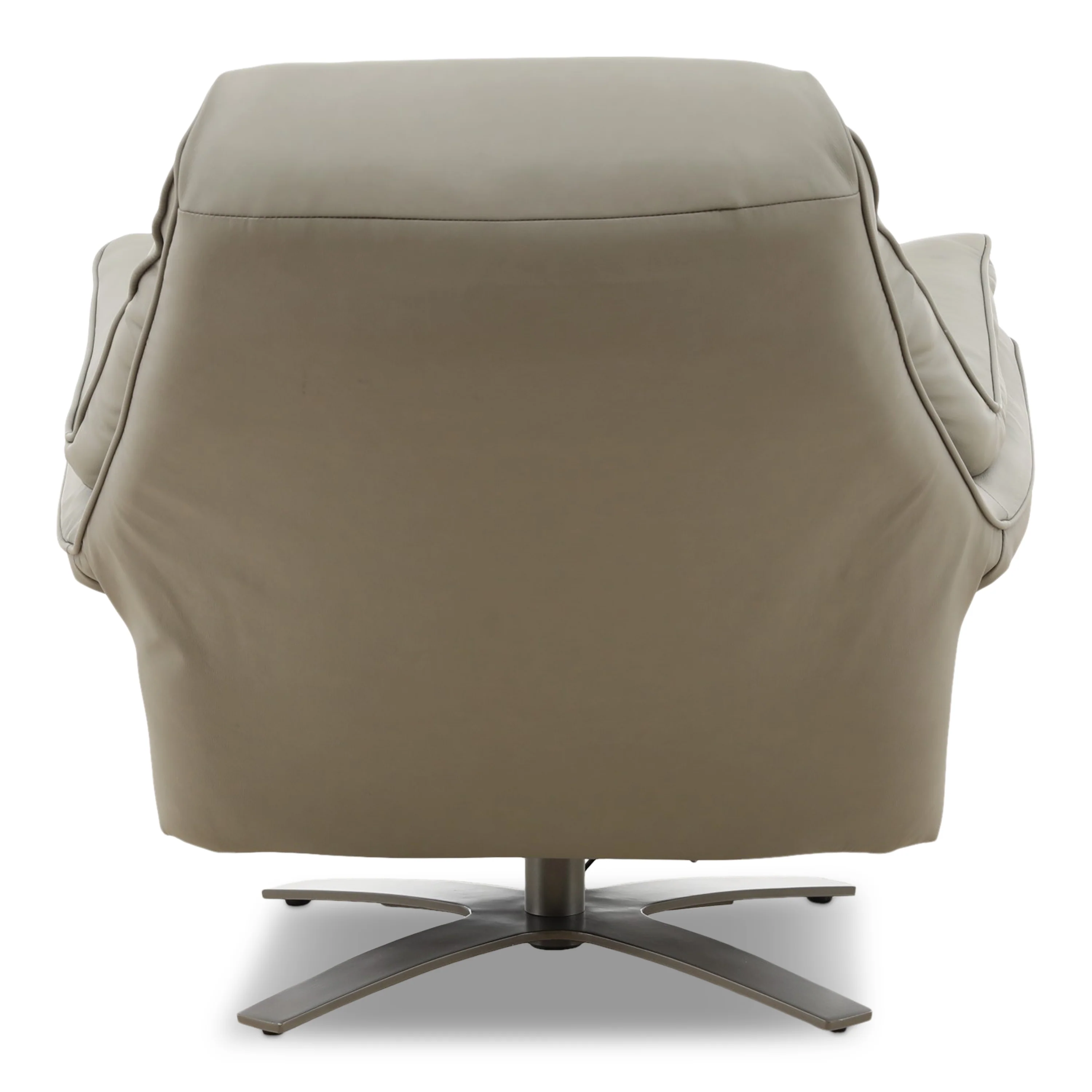 Cayman Leather Power Swivel Chair with Ottoman