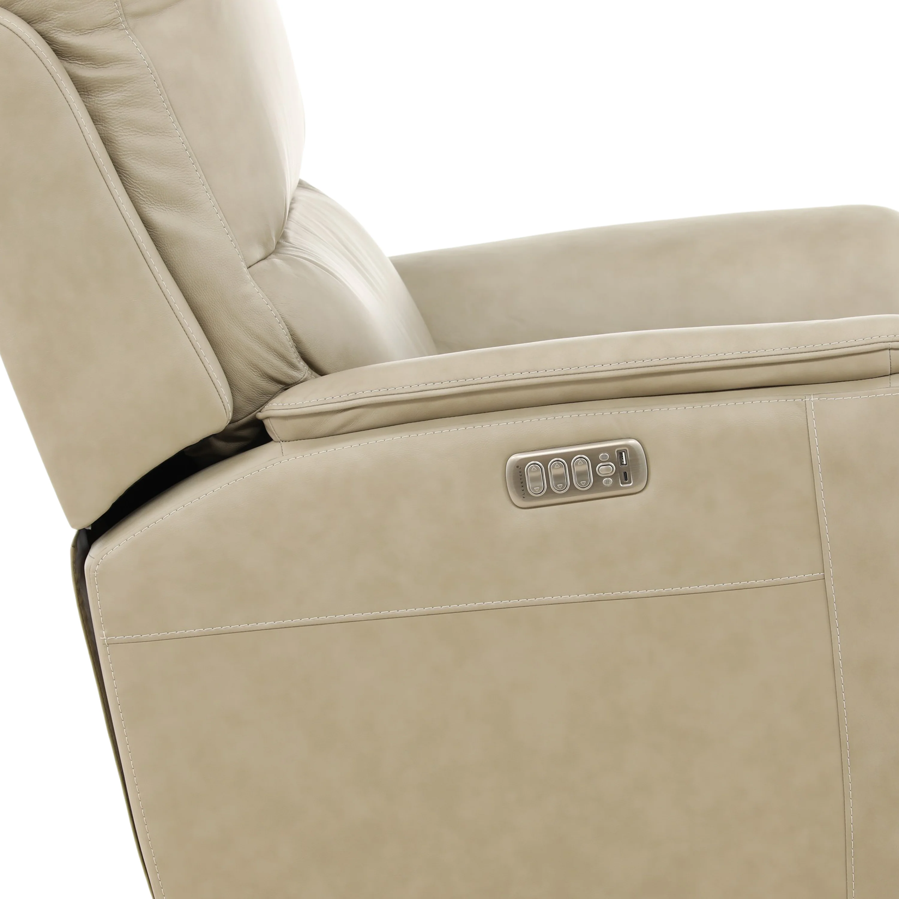 Flexsteel Karson Leather Power Swivel Glider Recliner