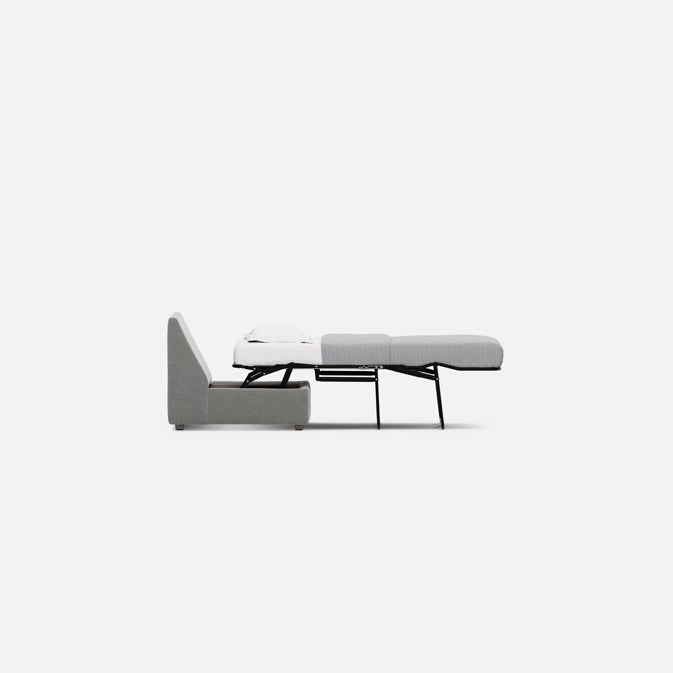 Modular One Armless Full Memory Foam Sleeper Sofa