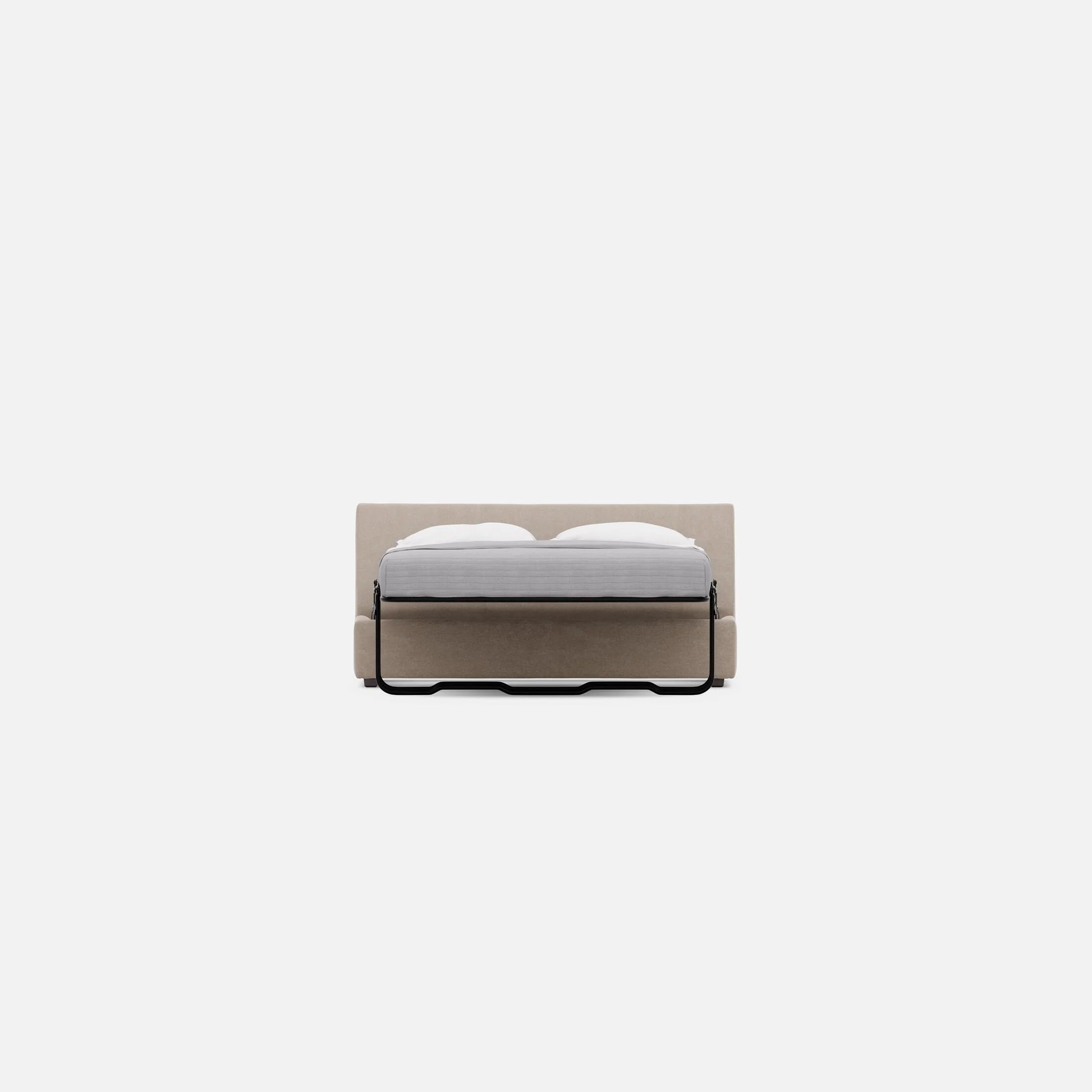 Modular One Armless Full Memory Foam Sleeper Sofa