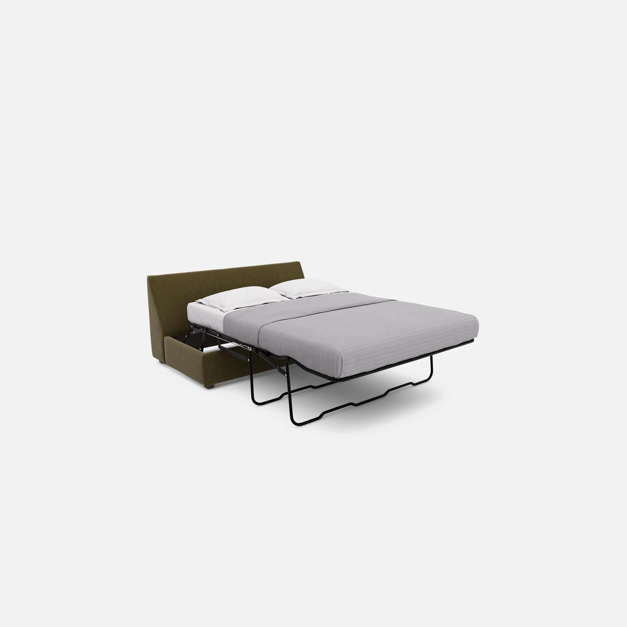 Modular One Armless Full Memory Foam Sleeper Sofa