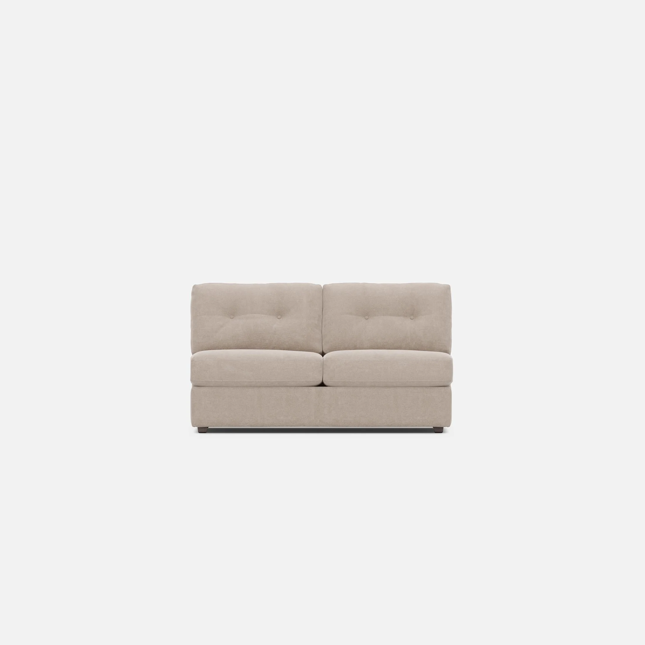 Modular One Armless Full Memory Foam Sleeper Sofa