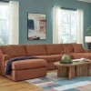 Ashley Modmax 4-Piece Modular Next-Gen Nuvella™ Performance Fabric Double Chaise Sectional