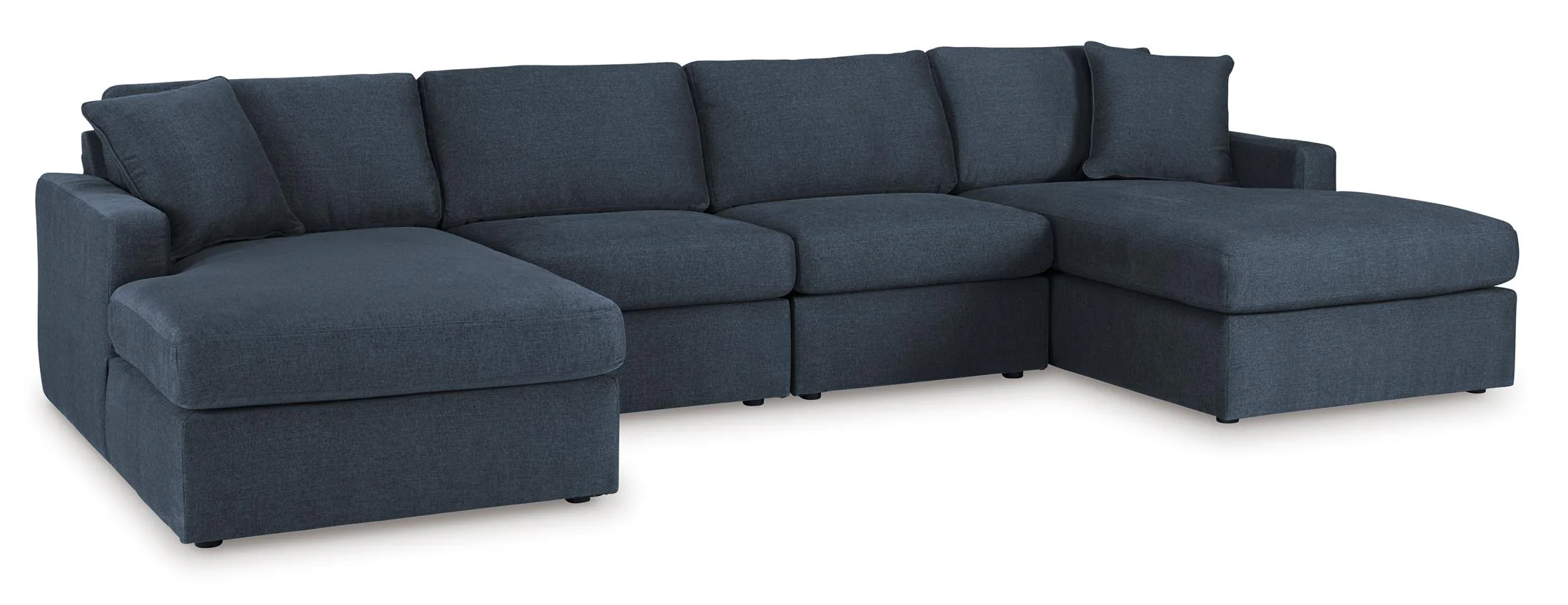 Ashley Modmax 4-Piece Modular Next-Gen Nuvella™ Performance Fabric Double Chaise Sectional