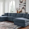 Ashley Modmax 4-Piece Modular Next-Gen Nuvella™ Performance Fabric Double Chaise Sectional