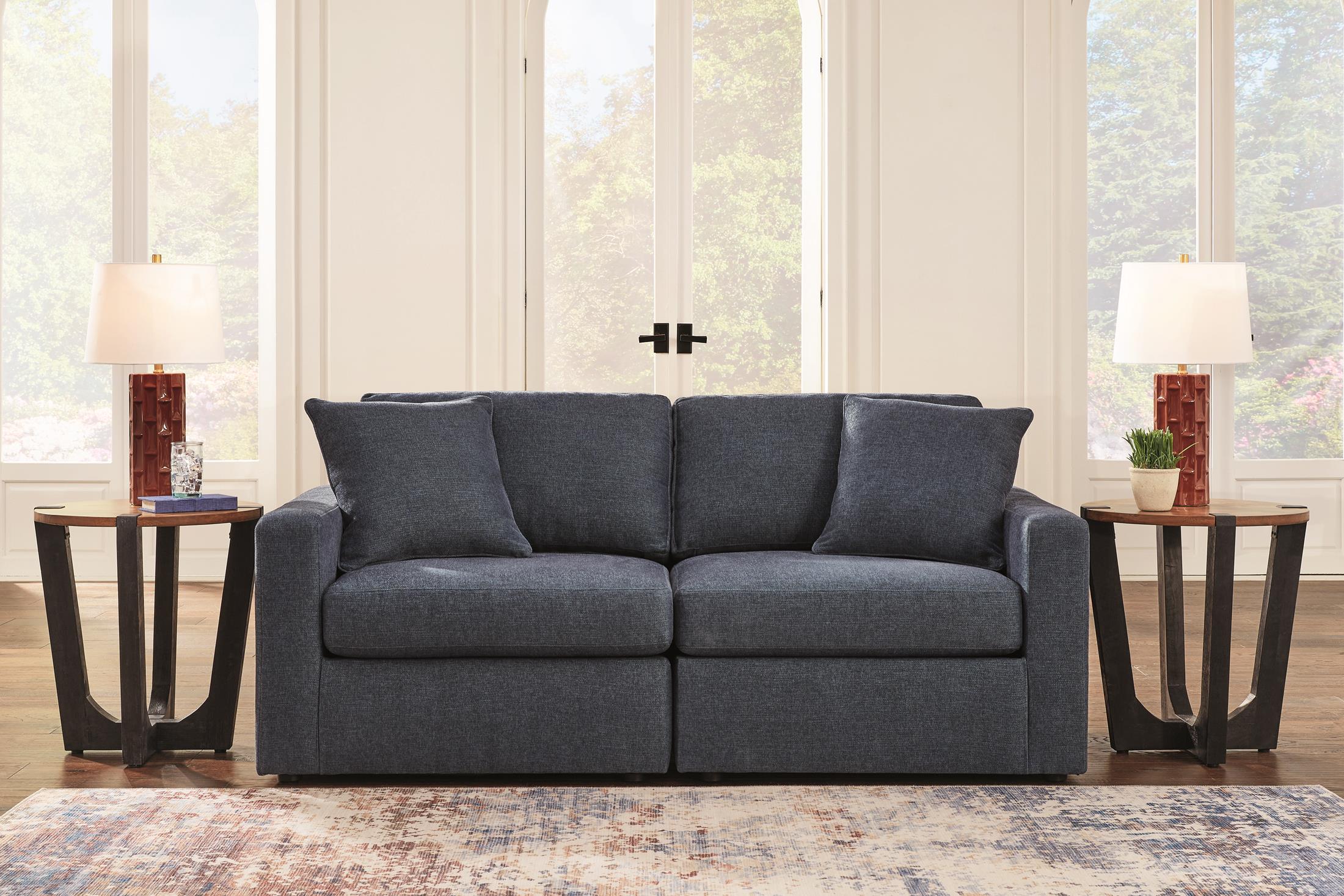 Ashley Modmax 2-Piece Modular Next-Gen Nuvella™ Performance Fabric Loveseat