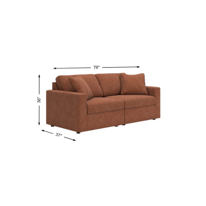 Ashley Modmax 2-Piece Modular Next-Gen Nuvella™ Performance Fabric Loveseat