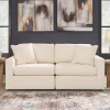 Ashley Modmax 2-Piece Modular Next-Gen Nuvella™ Performance Fabric Loveseat