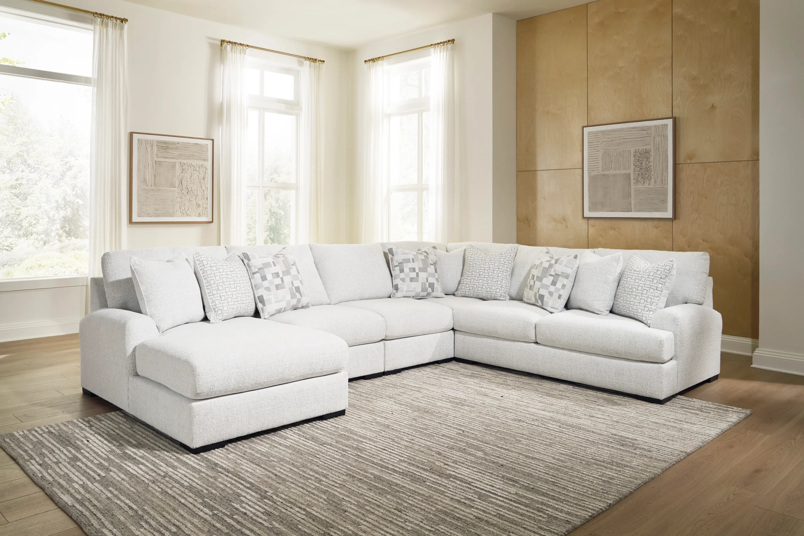 Ashley Wynncroft Manor 5-Piece Sectional with Chaise