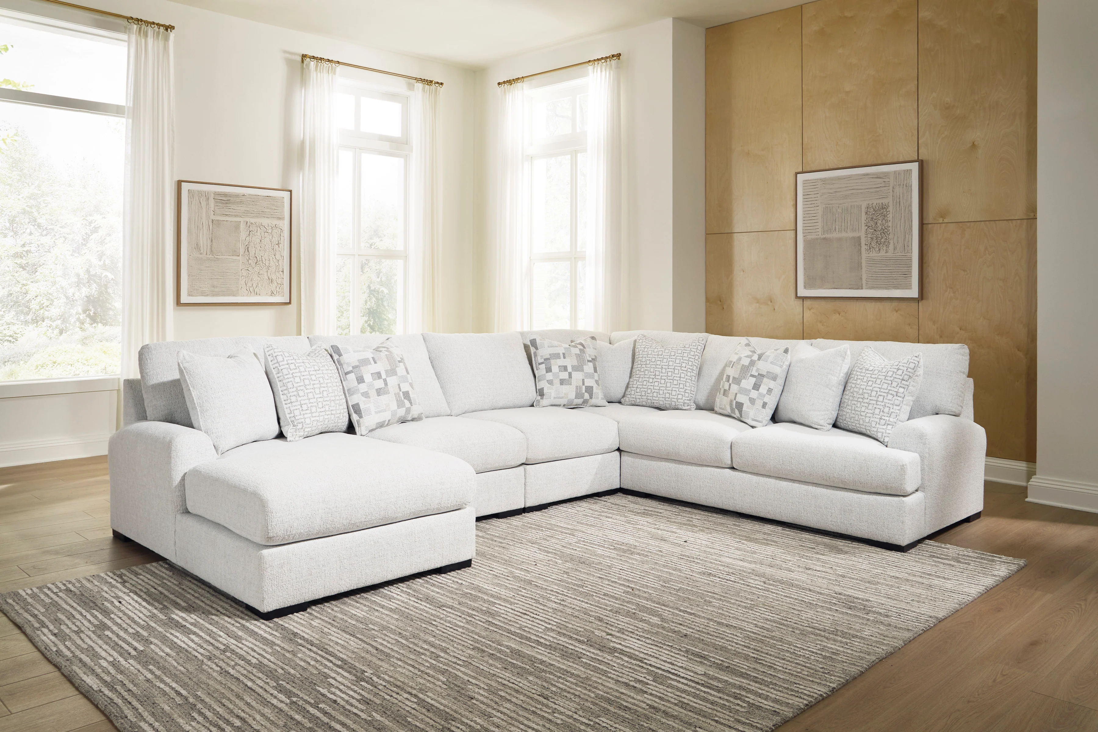 Ashley Wynncroft Manor 5-Piece Sectional with Chaise