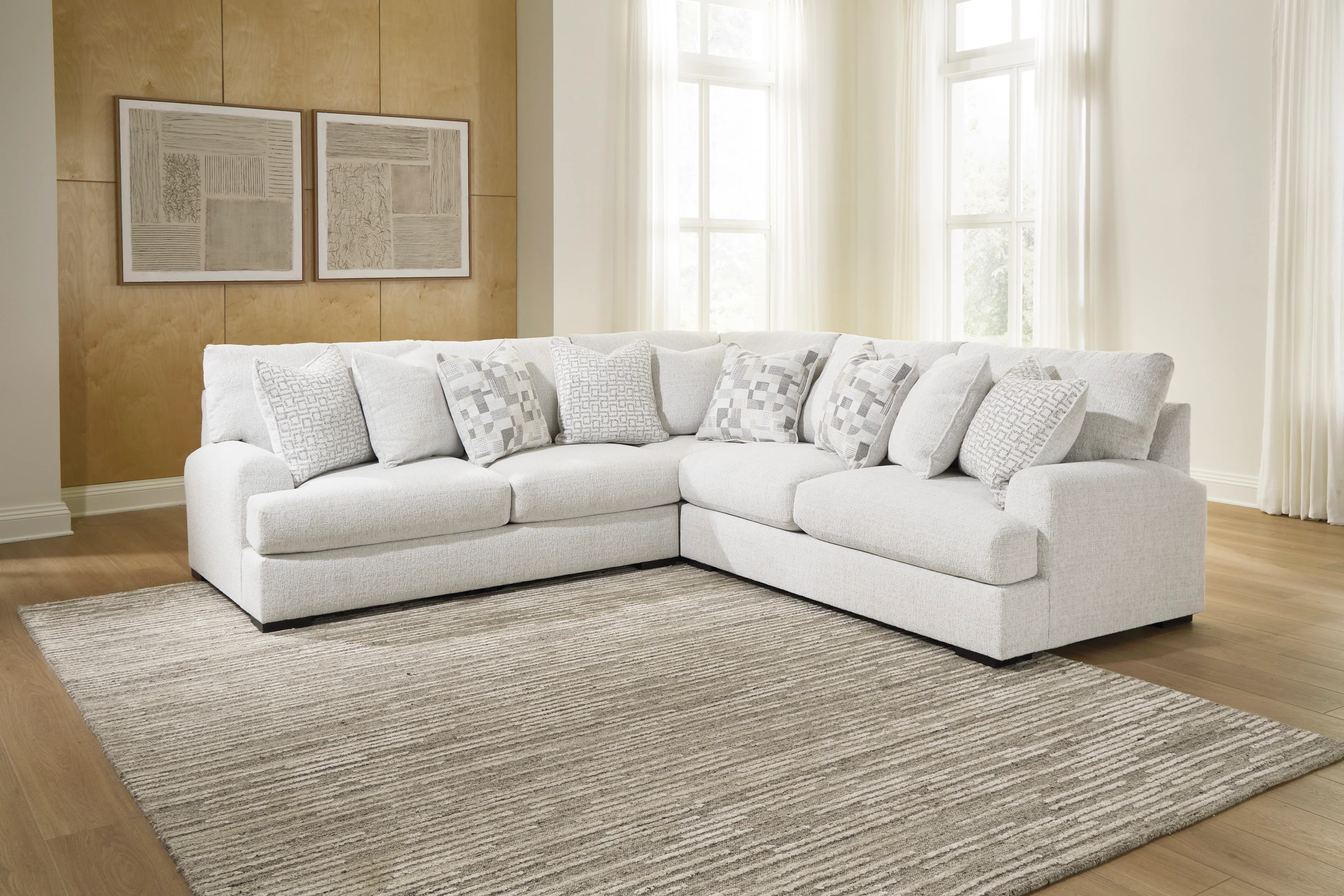 Ashley Wynncroft Manor 3-Piece Next-Gen Nuvella™ Performance Fabric Sectional