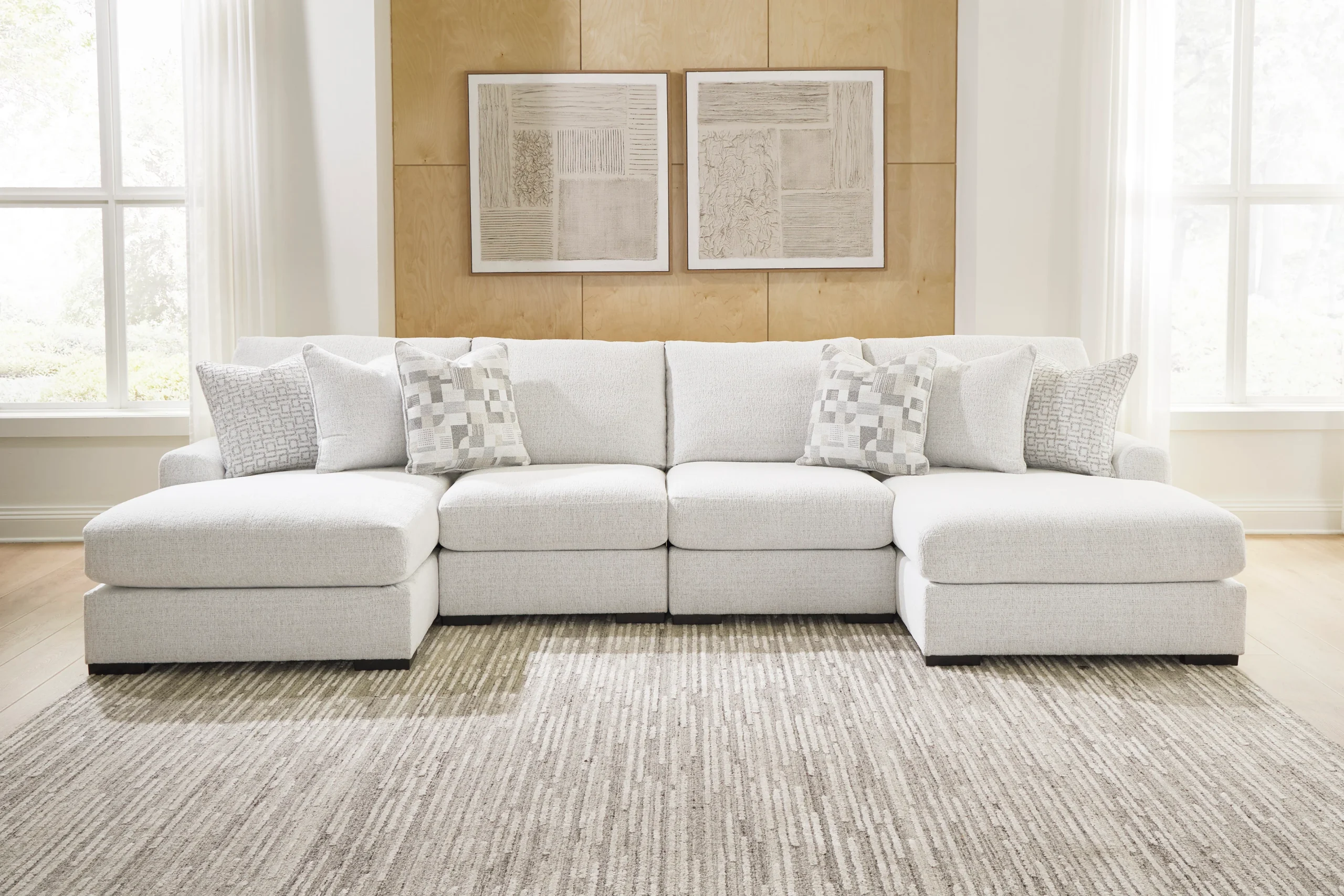 Ashley Wynncroft Manor 4-Piece Double Chaise Sectional