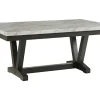 Chloe Faux Marble Dining Table