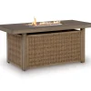 Revare Beach Rectangular Fire Pit Table