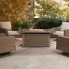 Revare Beach Rectangular Fire Pit Table